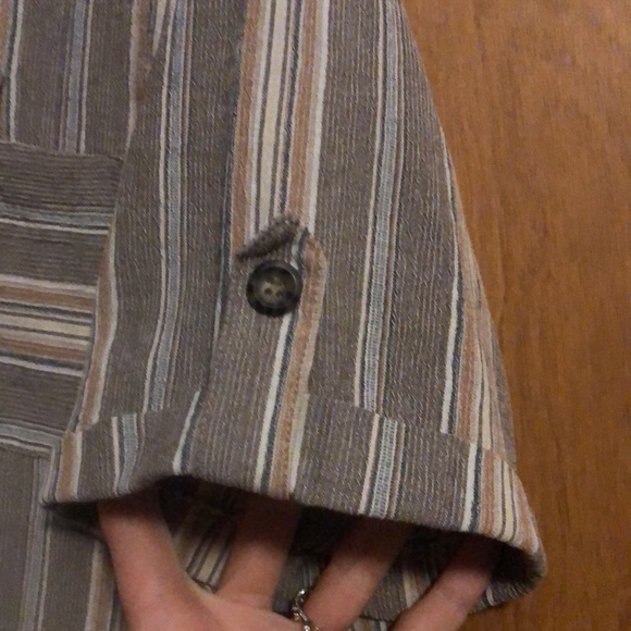 Vintage Teddi striped textured button down shirt - Picture 6 of 8